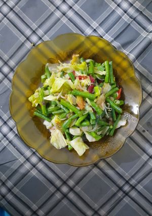 Foto resep Tumis sayur cangkol (kacang panjang dan kol)