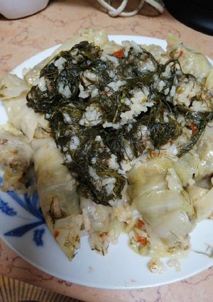 صورة لوصفة محشي كرنب (ملفوف) وشبت