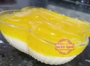 صورة لوصفة تحلية كريمة جوز الهند 🥥 مع جيلي الليمون 🍋