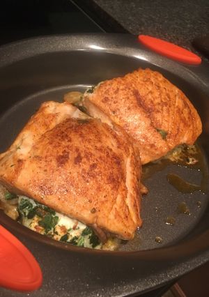 A picture of Stuffed Salmon.