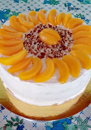 Una foto de Pastel Tres leches de durazno
