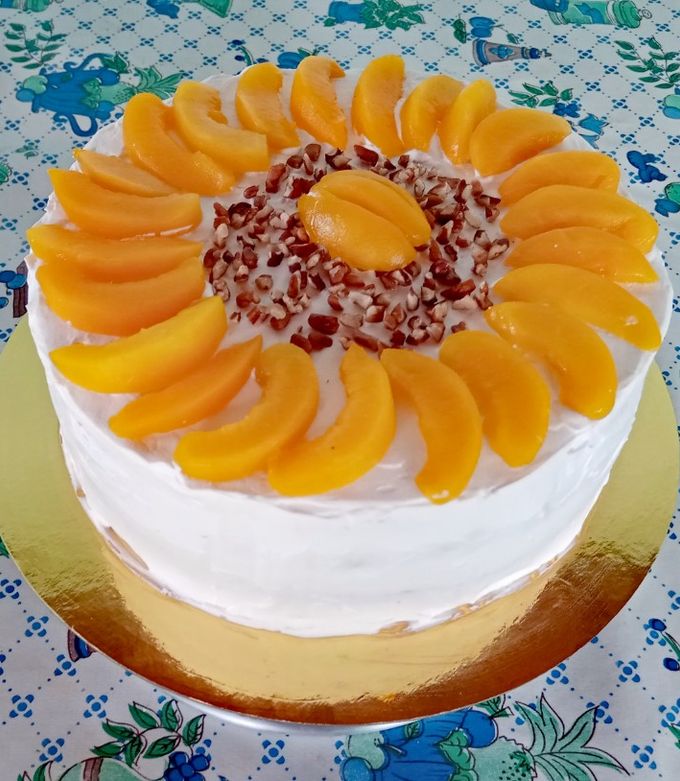 Una foto de Pastel Tres leches de durazno