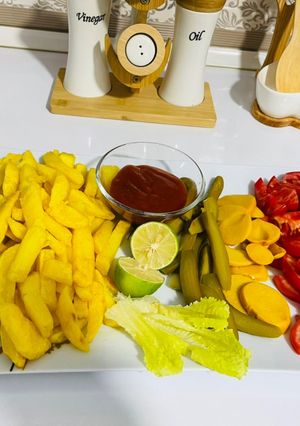 عکسی از دستور سیب زمینی رستورانی