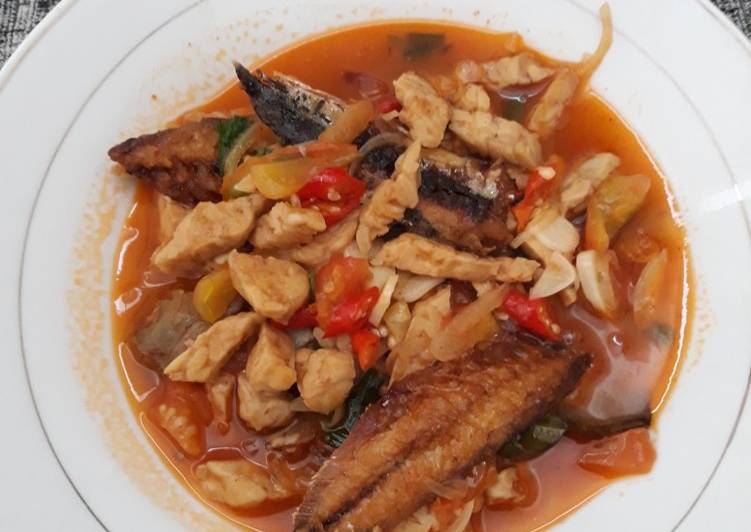 Sarden ikan pindang tempe pedas adam manis