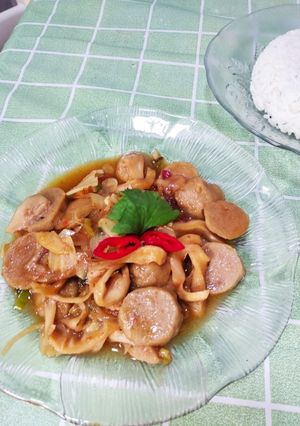 Foto resep Tumis bakso jamur