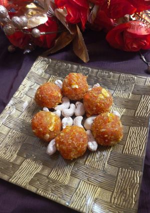 A picture of Carrot ladoo.
