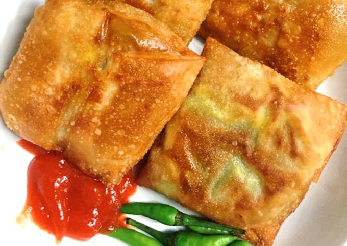 Standar Resep membuat Martabak tuna kaleng kulit lumpia praktis dijamin sempurna