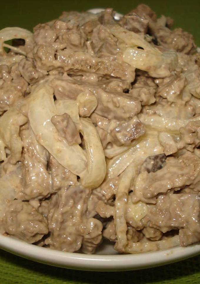 Салат из печени