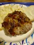 Apricot Bacon Jam on Ground Pork Sandwiches