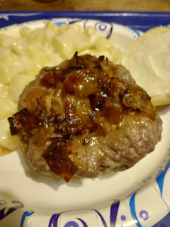 A picture of Apricot Bacon Jam on Ground Pork Sandwiches.
