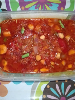 A picture of Fresh tomatoes stew.