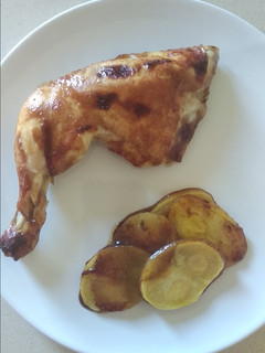 Una foto de Pollo asado con salsa bbq