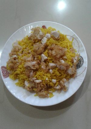 صورة لوصفة الرز الريزو مع قطع الزنجر