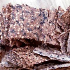 A picture of Crunchy whole grain crackers.