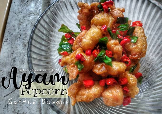 Ayam Popcorn Goreng Bawang