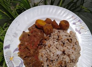 Una foto de Arroz de frijol cabecita negra