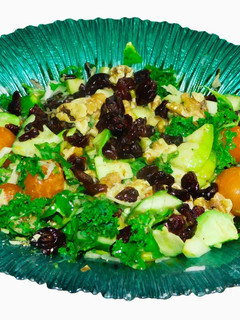 A picture of Summer Salad – Wild rice with veggies, nuts, and cranberries.