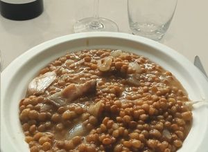 Foto principal de Lentejas de Bote con Guanciale en microondas