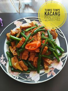 Foto resep Tumis tempe kacang panjang