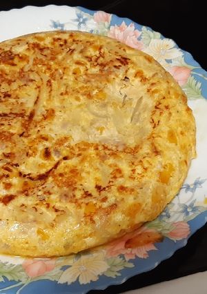 Una foto de Tortilla muy jugosa de bonito en escabeche