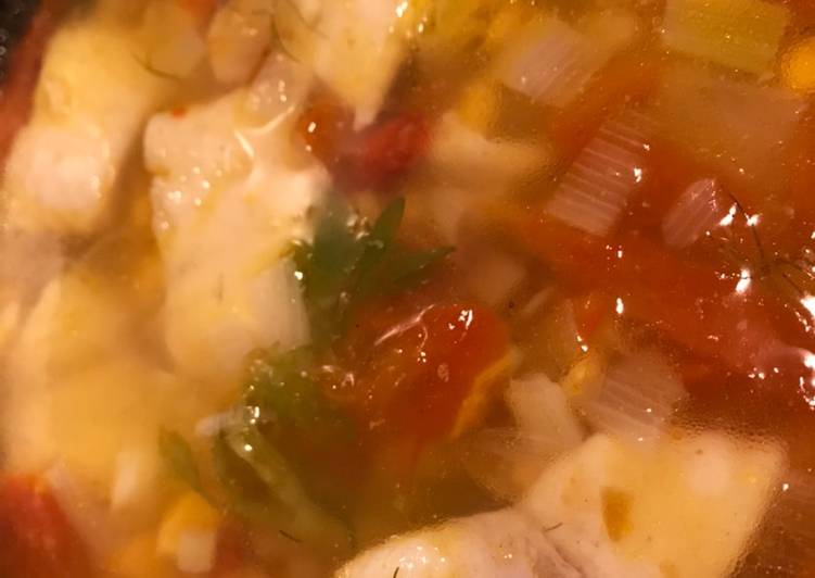 Cara Gampang mengolah Sup ikan Dori pipilan jagung. yang simpel