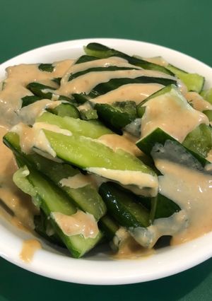 胡麻醬涼拌小黃瓜 的食譜成品照片