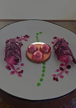 Una foto de Mousse de zarzamora