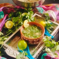 A picture of Clear 🍲 soup Lemon coriander clear soup.