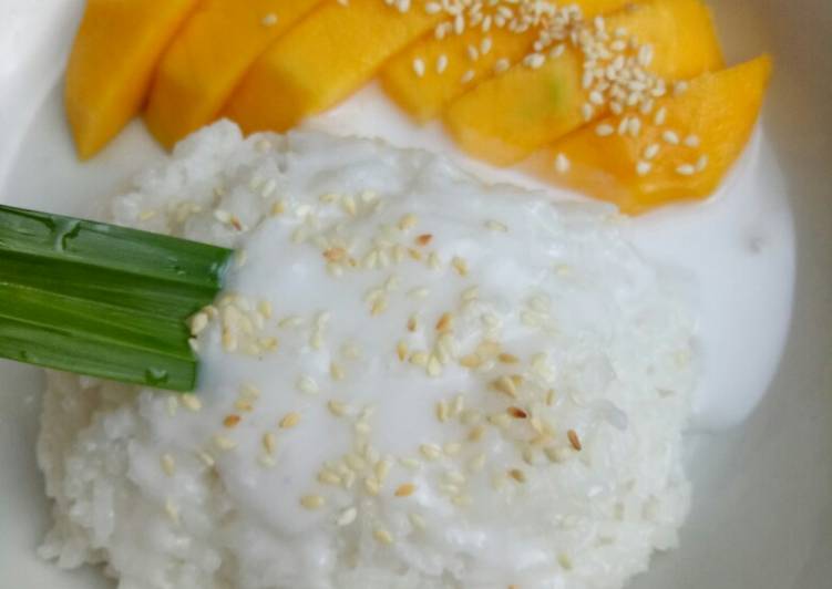 Resep Mango sticky rice/ketan mangga Anti Gagal