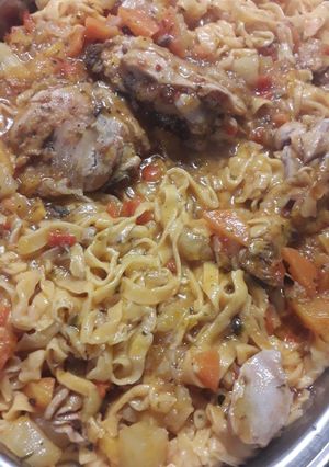 Una foto de Tallarines Caseros de morrón