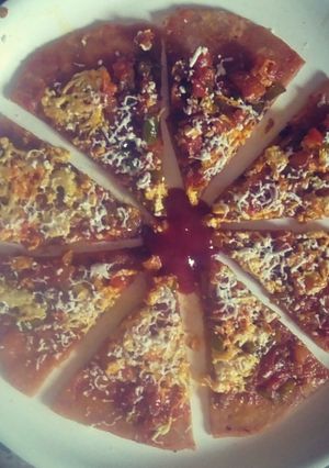 A picture of Wheat flour pizza.