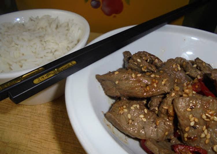 Filete de ternera con semillas de sésamo