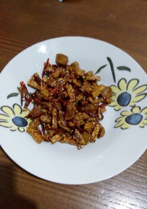 Foto resep Orek tempe & bakso kering Pedas Manis