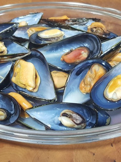 Una foto de Mejillones al vapor