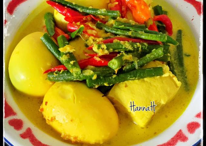 Resep Gulai Padang Tahu Telur Dan Kacang Panjang Oleh Hannah Cookpad