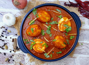 A picture of Hot & Spicy Egg Vindaloo.