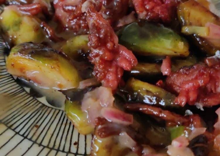 Simple Way to Make Homemade Spicy, buttery Brussel sprouts