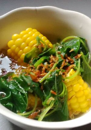 Foto resep Sayur Bayam Jagung Manis
