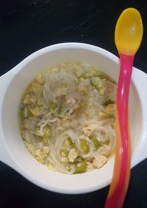 Foto resep Sup oyong misoa telur mpasi 12+