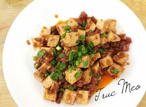 Hình của món Đậu hũ tứ xuyên.