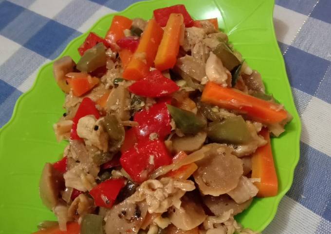 Anti Ribet, Membuat Ayam paprika blackpaper w/ meatball carrot Ekonomis