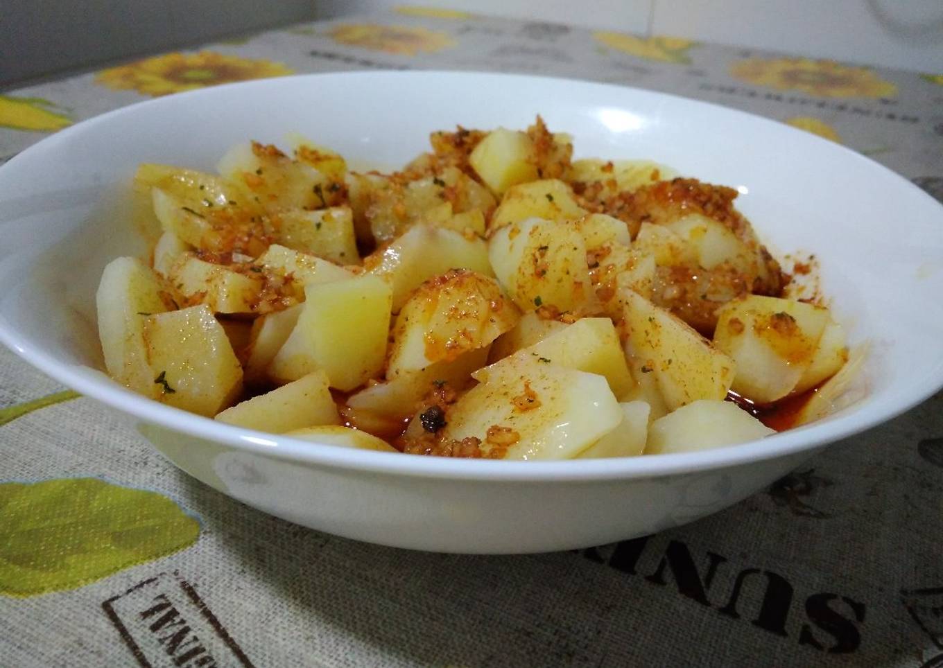 Patatas al ajillo con thermomix
