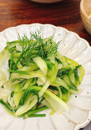 Hình của món Rau cải thìa xào thì là.