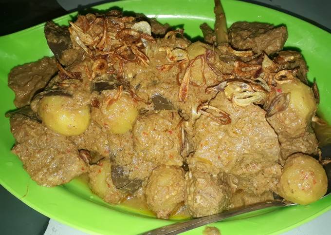 Cara Buat Rendang daging kentang simple Ekonomis Untuk Dijual