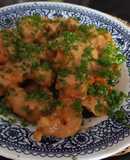 Camarones con miel y mostaza
