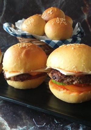 Foto resep Crabby Patty / daging isi burger