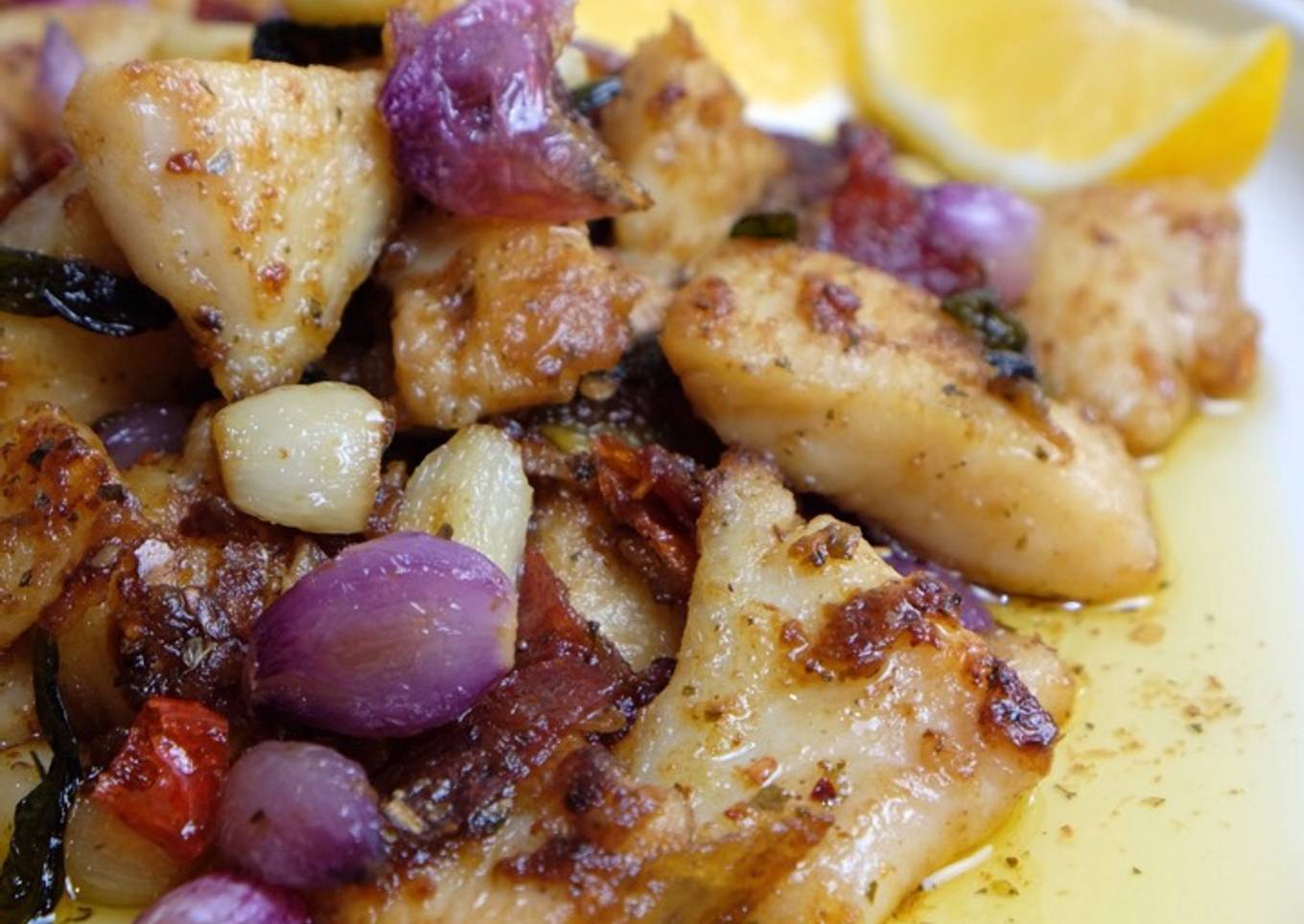 Caramelized Garlic Butter Fish