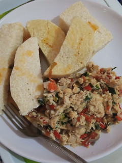 A picture of Yam and egg.