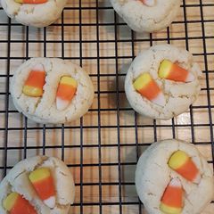 A picture of Candy Corn Sugar Cookies.