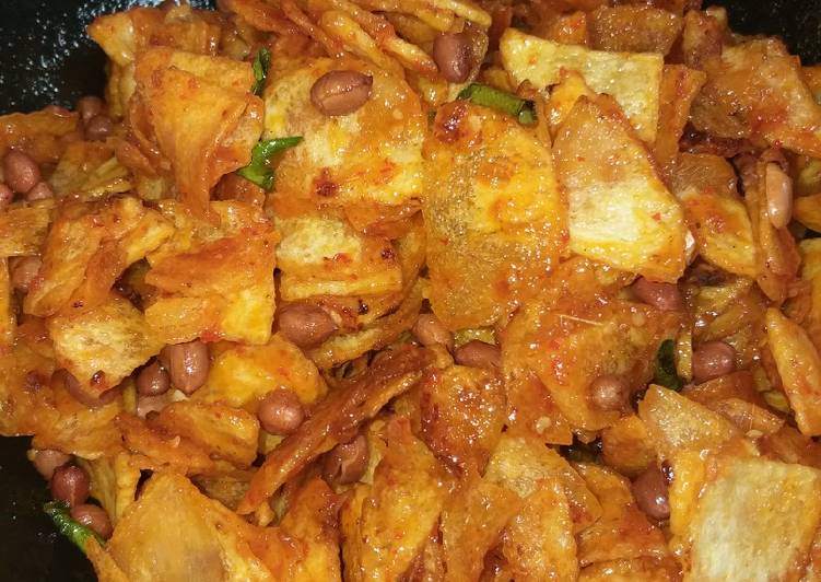 Resep Kering Kentang Pedas Manis Anti Gagal